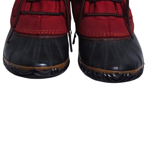 Sorel Women's Out N About Red Waterproof Leather Duck Boots Size 9 - Picture 6 of 10